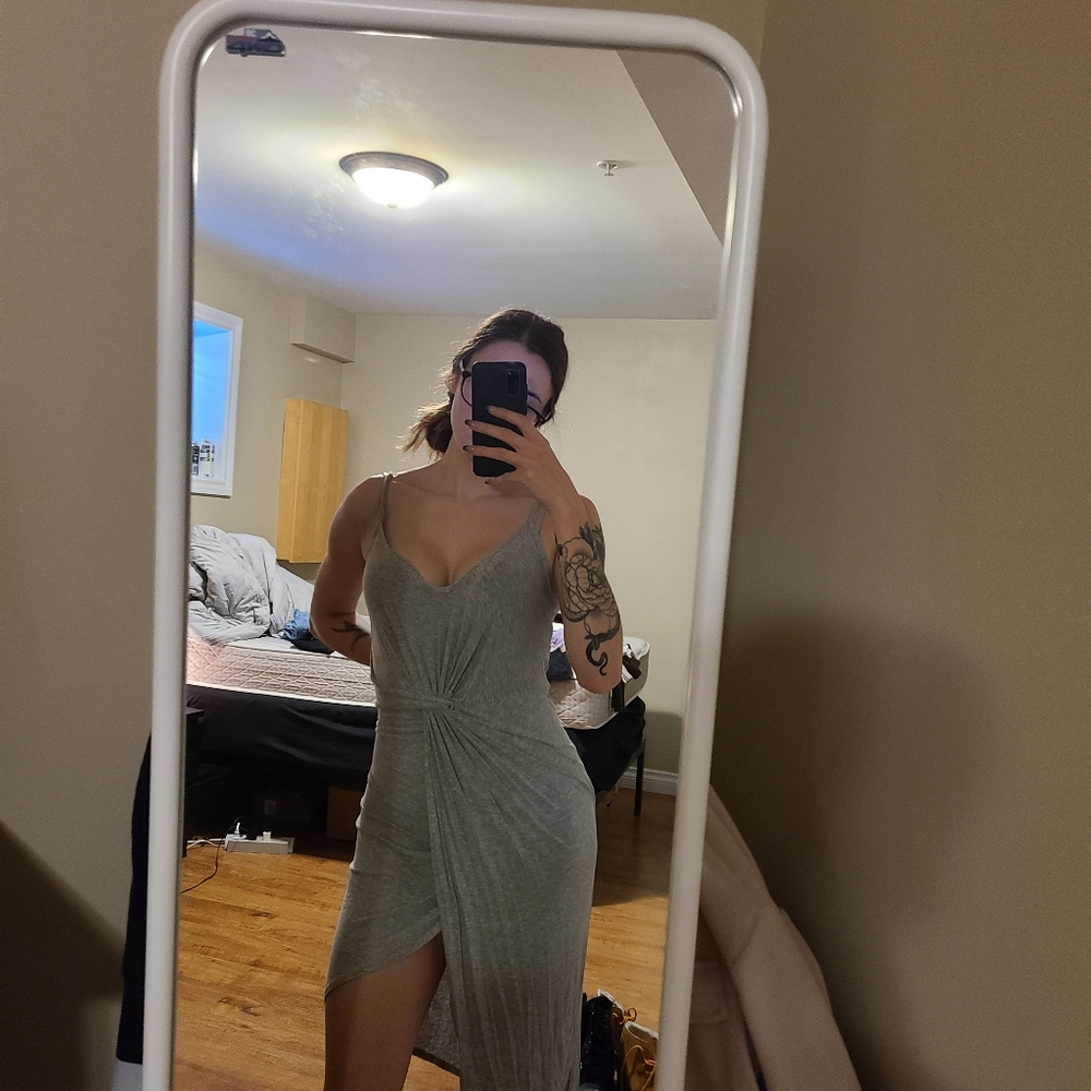 Topshop midi dress with slit